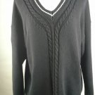 GAP MEN'S V-NECK SWEATER OVERSIZED NAVY SIZE LARGE  IMPORTED