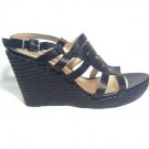 Antonio Melani Slip-On Wedge Sandals Bendables Womens 8 M Black Sexy Sandals