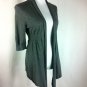 NWOT EXPRESS OPEN FRONT CARDIGAN GREY 3/4 SLEEVE FITTED FLATTERING WAIST SIZE M