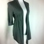 NWOT EXPRESS OPEN FRONT CARDIGAN GREY 3/4 SLEEVE FITTED FLATTERING WAIST SIZE M