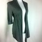 NWOT EXPRESS OPEN FRONT CARDIGAN GREY 3/4 SLEEVE FITTED FLATTERING WAIST SIZE M