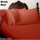 1000TC STRIPE BRICK RED COLOR SHEET SET - 100% EGYPTIAN COTTON