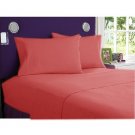 1000TC SOLID FLAT SHEET & BRICK RED COLOR - 100% EGYPTIAN COTTON