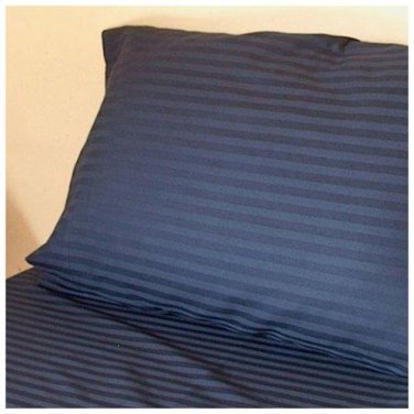 1000TC STRIPE FLAT SHEET & NAVY BLUE COLOR - 100% EGYPTIAN COTTON