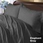 1000TC STRIPE FLAT SHEET & ELEPHANT GREY COLOR - 100% EGYPTIAN COTTON