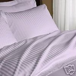 1000TC STRIPE FLAT SHEET & LILAC COLOR - 100% EGYPTIAN COTTON