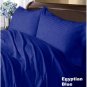 1000TC STRIPE FLAT SHEET & EGYPTIAN BLUE COLOR - 100% EGYPTIAN COTTON
