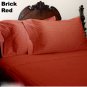 1000TC STRIPE FLAT SHEET & BRICK RED COLOR - 100% EGYPTIAN COTTON