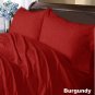 1000TC STRIPE FLAT SHEET & BURGUNDY COLOR - 100% EGYPTIAN COTTON