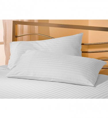 1000TC STRIPE FLAT SHEET & WHITE COLOR - 100% EGYPTIAN COTTON