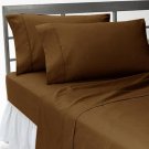 1000TC SOLID FITTED SHEET & CHOCOLATE COLOR - 100% EGYPTIAN COTTON