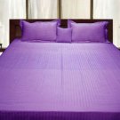 1000TC STRIPE FITTED SHEET & PURPLE COLOR - 100% EGYPTIAN COTTON