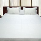 1000TC STRIPE FITTED SHEET & WHITE COLOR - 100% EGYPTIAN COTTON