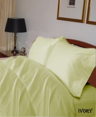 1000TC SOLID DUVET SET & IVORY COLOR - 100% EGYPTIANCOTTON