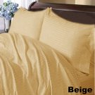 1000TC STRIPE BEIGE COLOR SHEET SET OLYMPIC QUEEN SIZE - 100% EGYPTIAN COTTON