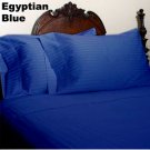 1000TC STRIPE EGYPTIAN BLUE COLOR SHEET SET OLYMPIC QUEEN SIZE - 100% EGYPTIAN COTTON