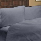 1000TC STRIPE ELEPHANT GREY COLOR SHEET SET OLYMPIC QUEEN SIZE - 100% EGYPTIAN COTTON