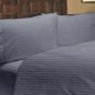 1000TC STRIPE ELEPHANT GREY COLOR SHEET SET OLYMPIC QUEEN SIZE - 100% EGYPTIAN COTTON