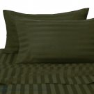 1000TC STRIPE MOSS COLOR SHEET SET OLYMPIC QUEEN SIZE - 100% EGYPTIAN COTTON