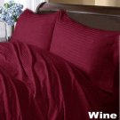 1000TC STRIPE WINE COLOR SHEET SET OLYMPIC QUEEN SIZE - 100% EGYPTIAN COTTON