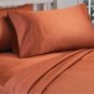 1000TC SOLID BRICK RED COLOR SHEET SET OLYMPIC QUEEN SIZE - 100% EGYPTIAN COTTON