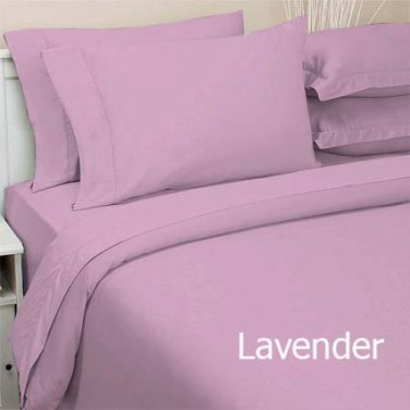 1000TC SOLID LAVENDER COLOR SHEET SET OLYMPIC QUEEN SIZE - 100% EGYPTIAN COTTON