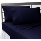 1000TC SOLID NAVY BLUE COLOR SHEET SET OLYMPIC QUEEN SIZE - 100% EGYPTIAN COTTON