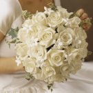 White roses & Stephanotis