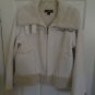 White faux suede Jacket lambswool lining in Excellent Condition