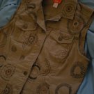 RESORT WEAR BUSINESS CASUAL CRUISE SHIP HEARTS OF PALM EMBROIDERED VEST SZ 10