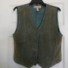 KHAKI GREEN SUEDE VEST by MARSH LANDING SIZE SMALL
