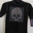 Boys Medium 8-10 Cherokee Black Rashguard Rash Guard Goth Skull Skater Surf