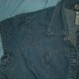 Faded Glory Cap Sleeved Blue Denim Collared Top SZ Large Lrg