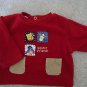 Disney Red plush Winnie the Pooh Tigger Eyore LS Top SZ 3-6 mos