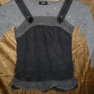 2 Item Lot FADED GLORY GIRLS DENIM JEAN JUMPER 5 & H & M Polkadot SHIRT sz 4-6