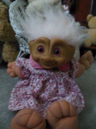 Red Ruby Jeweled WISHSTONE Treasure Troll Doll Collectible 1991 by Ace Novelty