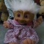 Red Ruby Jeweled WISHSTONE Treasure Troll Doll Collectible 1991 by Ace Novelty