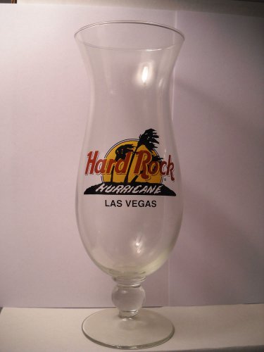 HARD ROCK HURRICANE GLASS LAS VEGAS SET OF 3- PREOWNED
