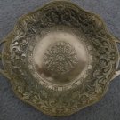 Brass Bowl with handles richly engraved embossed floral design