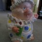Cookie Jar Vintage Cara Marks Sigma  COLLECTIBLE Ceramic CIRCUS CLOWN Costumed