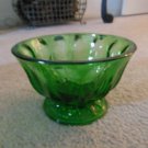 Christmas Green Glass Compote Serving Bowl