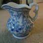 BLUE & WHITE ORIENTAL PITCHER MADE IN CHINA
