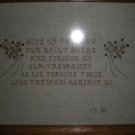 FINISHED COMPLETED COUNTED CROSS STITCH 1986 LORDS PRAYER