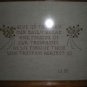 FINISHED COMPLETED COUNTED CROSS STITCH 1986 LORDS PRAYER