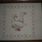 FINISHED COMPLETED COUNTED CROSS STITCH OF 2 GEESE FRAMED