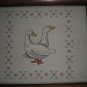 FINISHED COMPLETED COUNTED CROSS STITCH OF 2 GEESE FRAMED