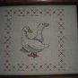 FINISHED COMPLETED COUNTED CROSS STITCH OF 2 GEESE FRAMED