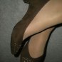 NATURALIZER  BROWN SUEDE TINY GOLD STUD EMBELLISHMENTS SIZE 7.5 NEW WITHOUT TAGS
