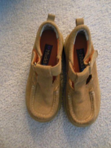 Girls size 2M  MUDD Brand Sand color Velcro closure Suede shoe