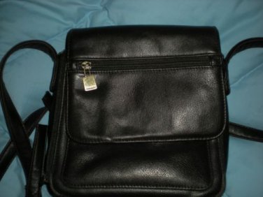 ST JOHN'S BAY ESPRESSO BROWN LEATHER PURSE SHOULDER BAG